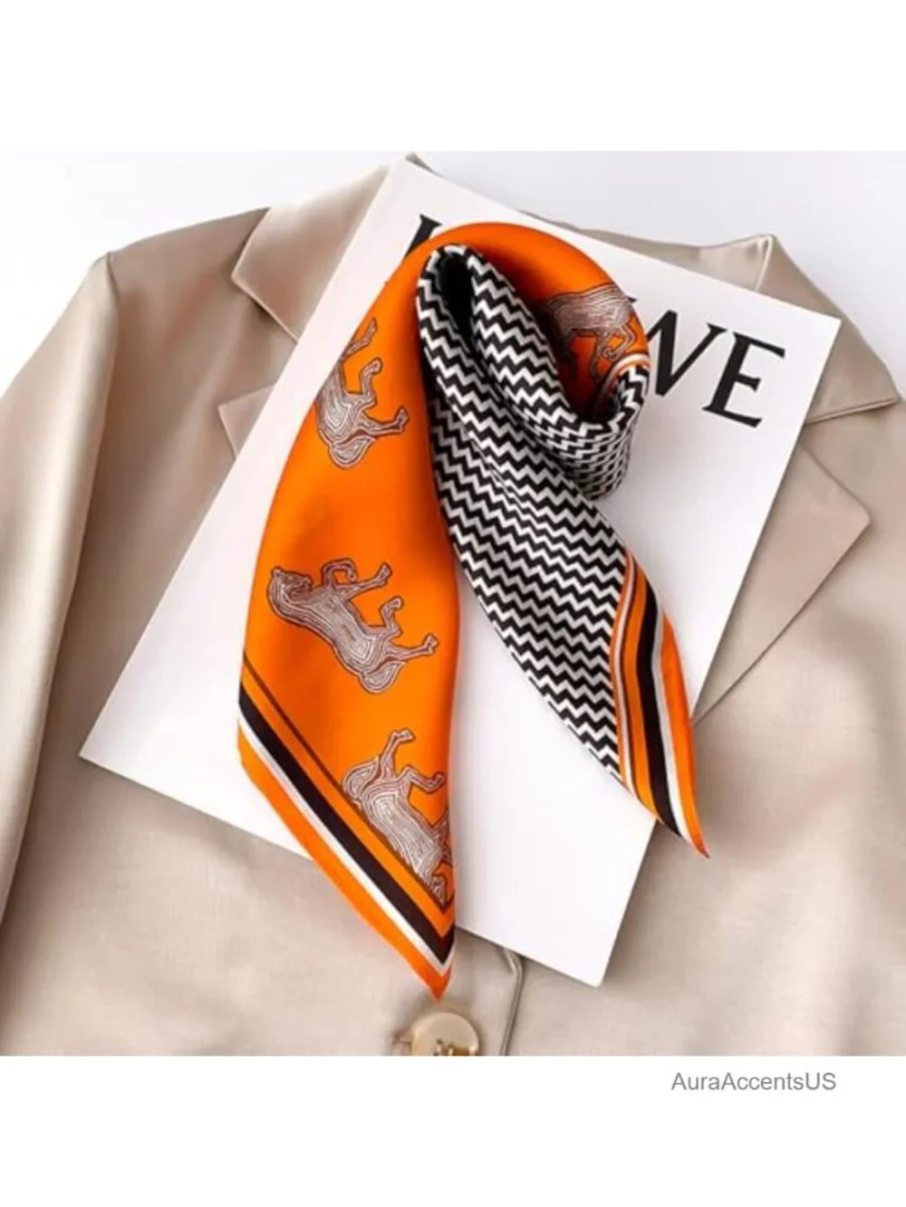 100% Mulberry Silk Square Scarf for Women Hair Neck Wrap